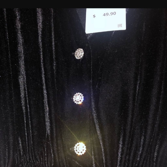 Zara Balck Velvet Dress - Picture 8 of 9